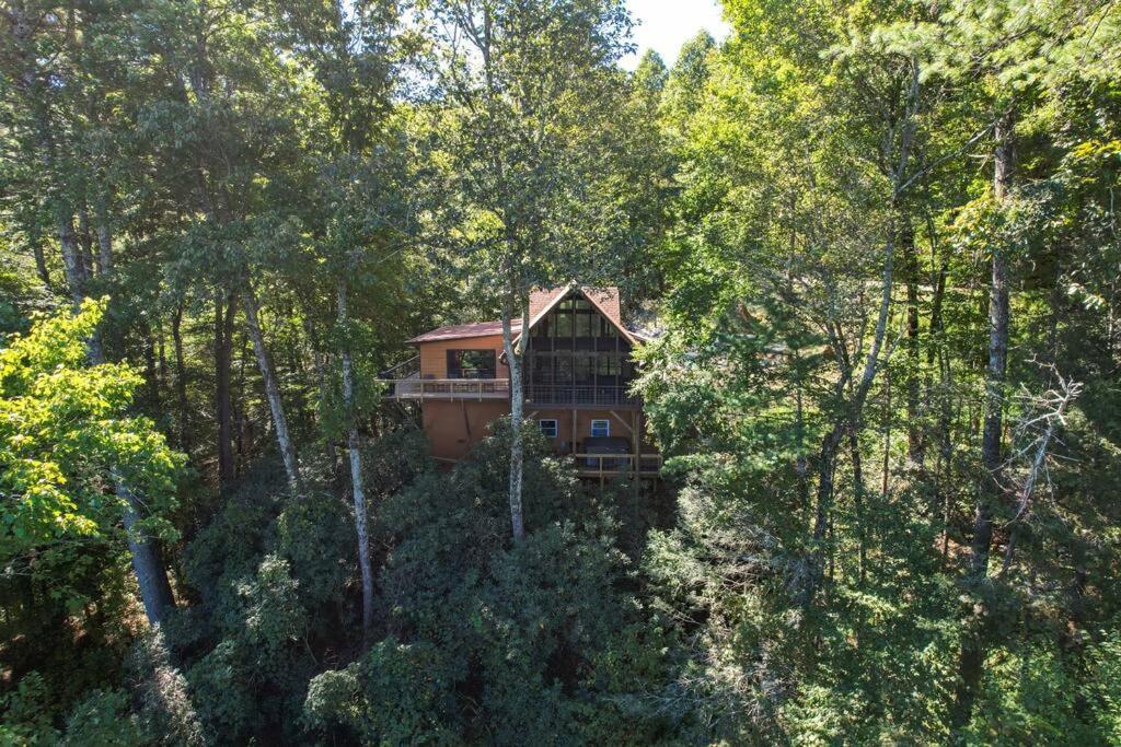 Treehouse Cabin With Mountain, River Views And Arcades Blue Ridge Exteriör bild