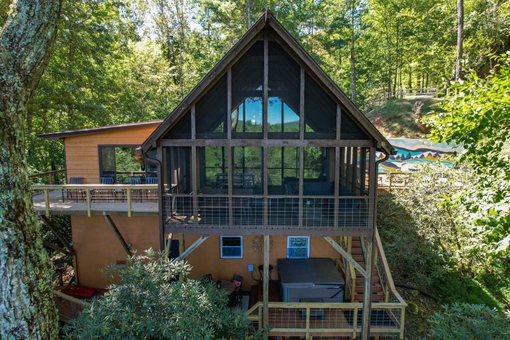 Treehouse Cabin With Mountain, River Views And Arcades Blue Ridge Exteriör bild